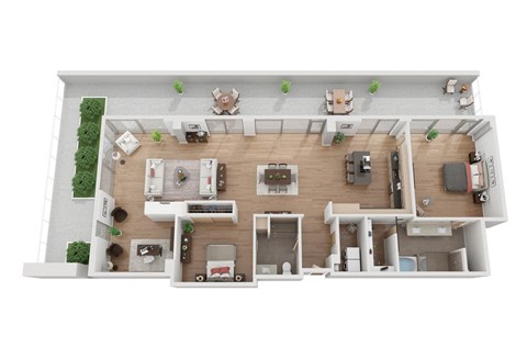 Floor plan for 2 beds, 2.5 baths, 1713 sqft